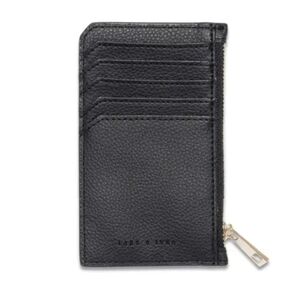 2/$90 Lark And Ives Long Zippered Black Leather Card Holder Wallet